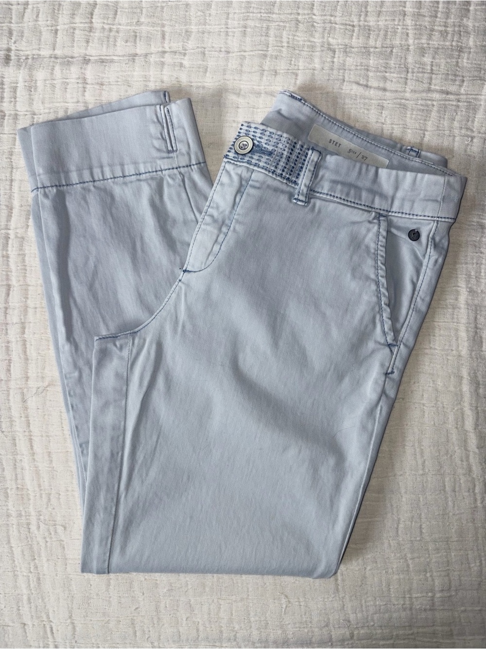 { Anthropologie } Pilcro & the Letterpress Powder Blue Chinos, size 27